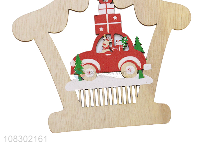 Good quality hanging decoration wooden Christmas pendant