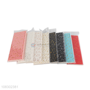 Hot selling multicolor paper juice coffee drinking straw