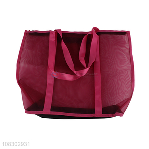 Good quality nylon zipper daily use shopping bag for sale