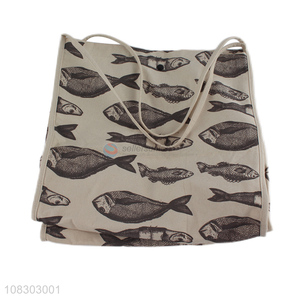 Creative design fish pattern cotton shopping bag handbag