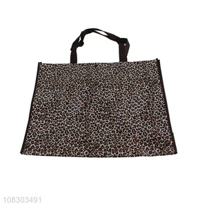 Wholesale leopard grain design fashion tote shopping bag
