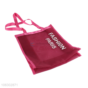 Online wholesale simple design reusable nylon shopping bags