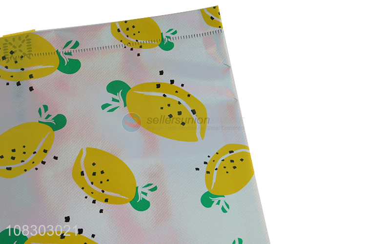 China sourcing lemon pattern non-woven fabrics shopping bag