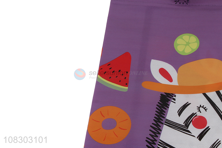 Wholesale from china zebra printed purple cute shopping bag