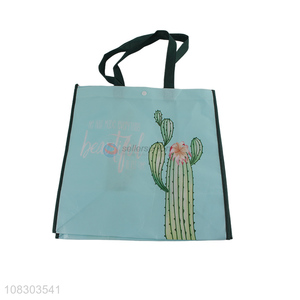 Latest products cactus pattern tote shopping bag for sale