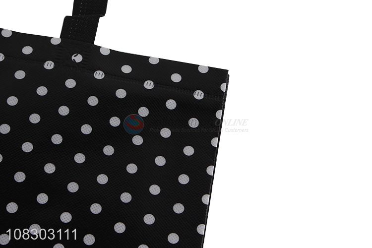 Factory wholesale dot printed reusable shopping bag handbag