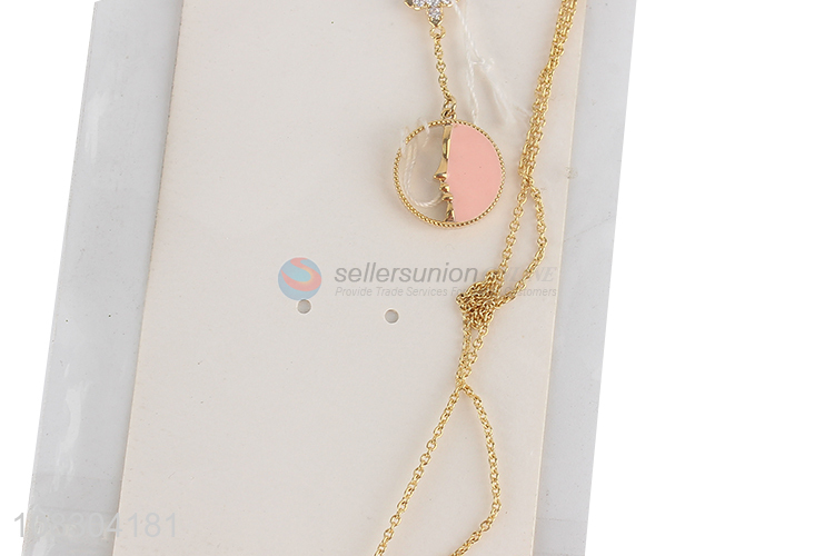Yiwu market simple niche necklace electroplated necklace