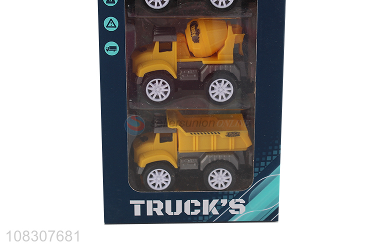 Hot Products 3 Pieces Simulation Truck Pull Back Vehicle Toy