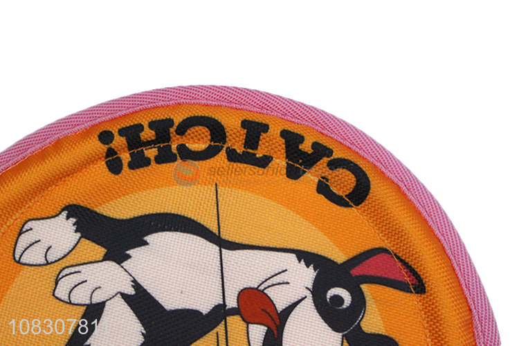 New arrival custom printed cloth flying disc dog fetch toy