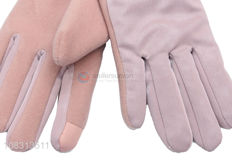 Factory price winter touchscreen outdoor sports gloves for women