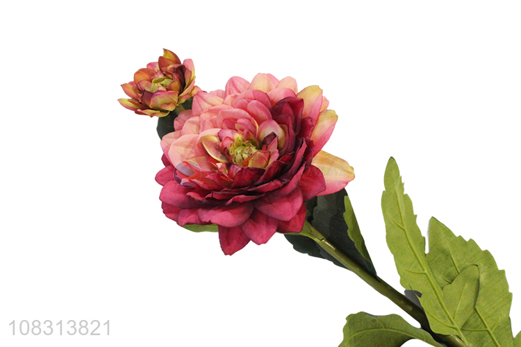 Wholesale lifelike artificial dahlia faux flower for home decor