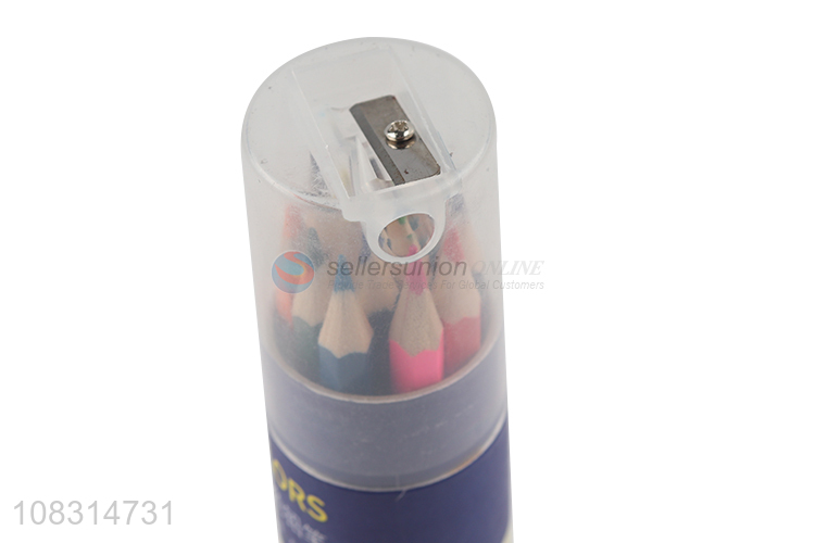 Wholesale 12 colors colored pencils soft core colour pencils