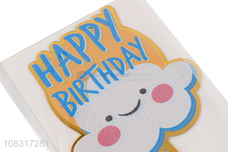 Cute design cartoon happy birthday cake topper for children