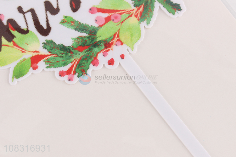 Factory price merry christmas decorative cake topper for sale