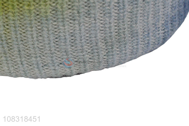 New products fashion tie-dye knitted hat unisex sports cap