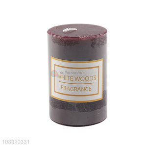 Hot selling white wood fragrance candles desktop scented candle