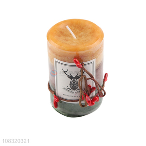 New arrival creative gradient scented candle with decoration