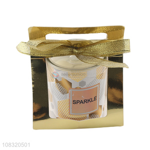 Factory price gift scented candle smokeless glass wax set
