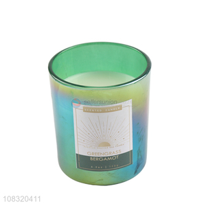 Low price bergamot scented candle home bedroom glass wax