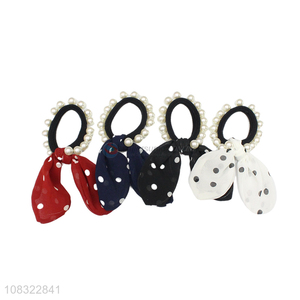 Fashion Pearls Bowknot <em>Hair</em> <em>Band</em> Kids Elastic <em>Hair</em> Rope