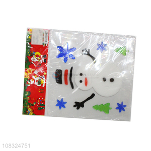 Hot selling reusable gel Christmas window clings for glass window