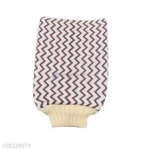 Factory Wholesale Striped <em>Bath</em> Gloves Back <em>Towel</em>