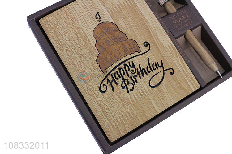 High quality creative wooden notepad student journal for gifts