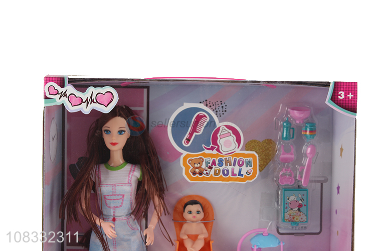 Good quality 11 inch 11 joints fashion doll set for girls kids