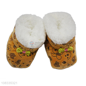 Cute design winter baby soft bottom cotton toddler casual shoes