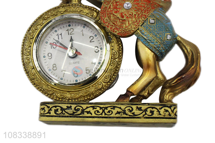 Best Sale Resin Horse Statue With Clock Decorative Crafts