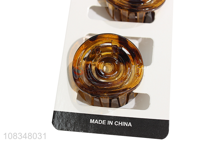Hot selling round tortoiseshell hair accessories hair claw clips