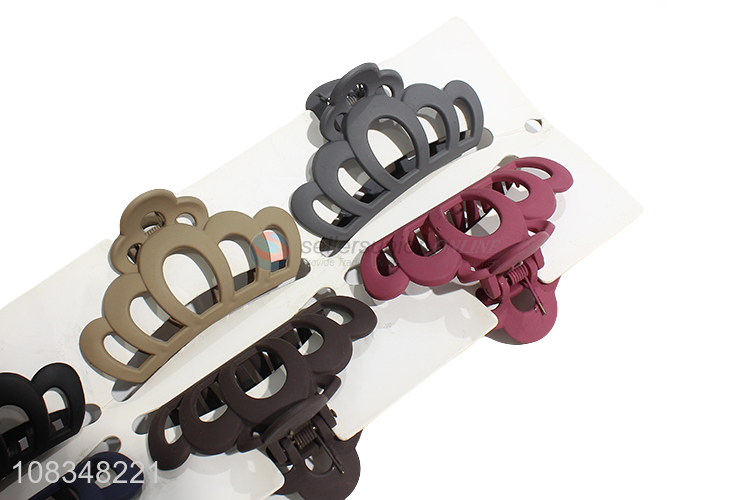 Most popular crown hair jaw clips hairpins for ladies girls