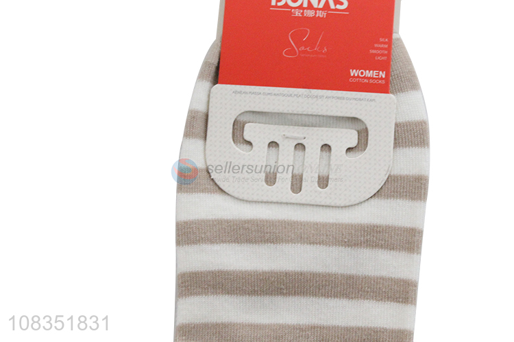 Wholesale women's boat socks striped non-slip socks for summer