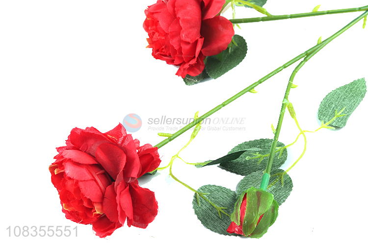 Online wholesale artificial silk cloth peony desktop decoration