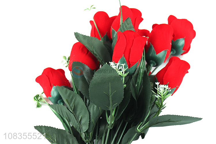 Factory Price Creative Artificial Rose Lily Combination Bouquet