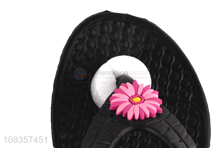 Low price wholesale black simple flip flops home slippers