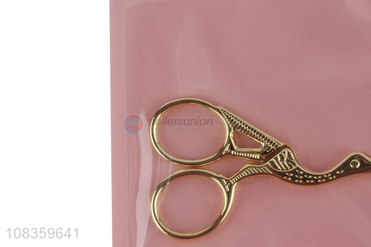 New products crane shape stainless steel eyebrow scissors grooming scissors