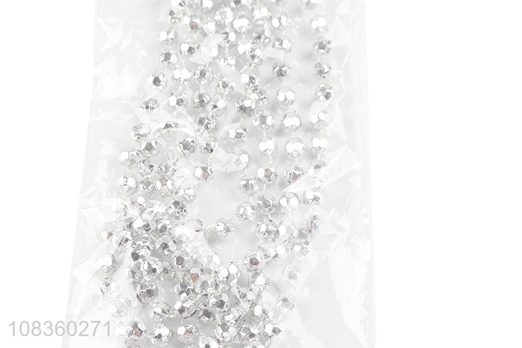 Yiwu wholesale silver plastic decorative bead chain party ornaments