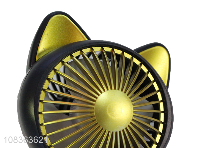 Wholesale cat shaped handheld fan rechargeable mini usb desk fan