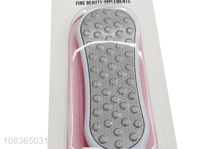 Bottom price durable stainless steel foot file with anti-slip handle