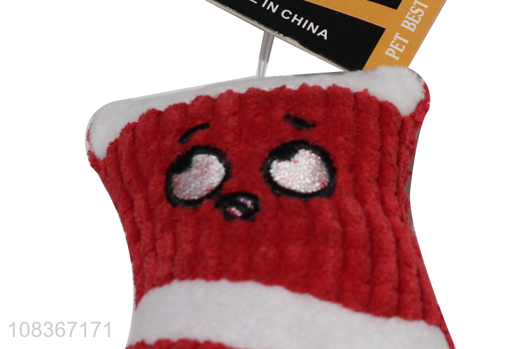New Arrival Plush Cartoon Sock Pet Chew Toy Wholesale