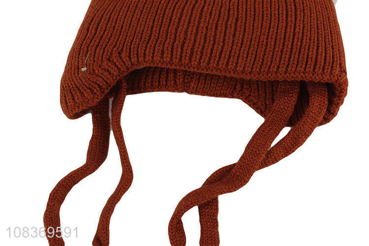 Online wholesale animal shape knitted beanies hat for kids