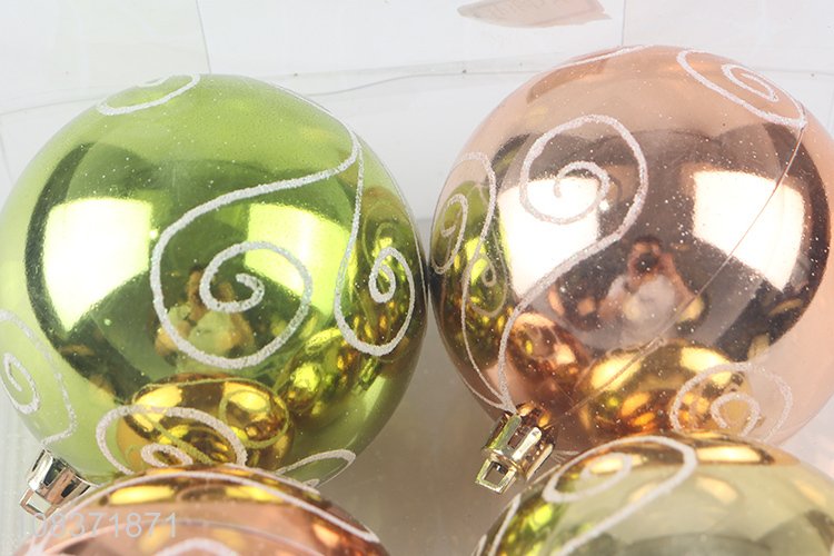 Good quality 4 pieces bright electroplating Christmas balls Christmas gifts