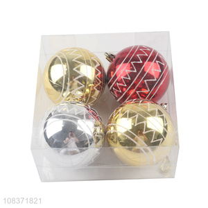 Factory price 4 pieces shatterproof Christmas balls Christmas tree pendants