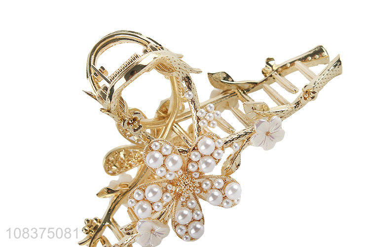 New arrival elegant hair accessories hair claw with pearl