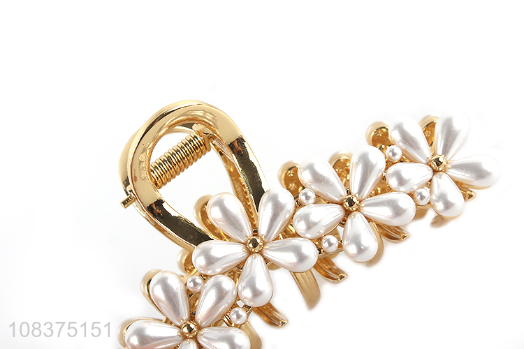 Yiwu factory pearl long hair claws hair accessories