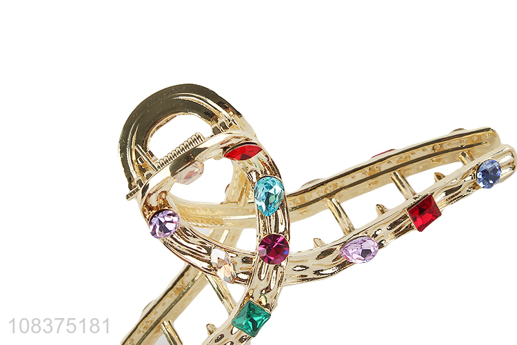Yiwu market colored alloy hair claws for ladies