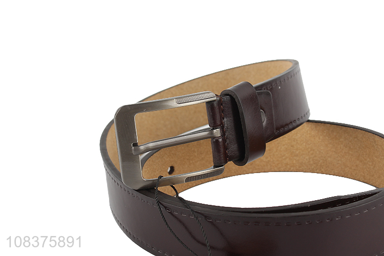 Good quality adjustable pu leather men's belt for casual pants