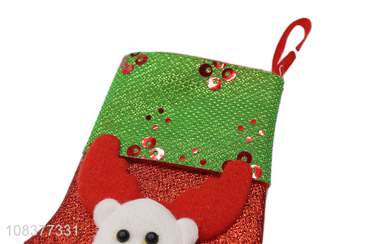 Factory direct sale hanging ornaments christmas socks wholesale