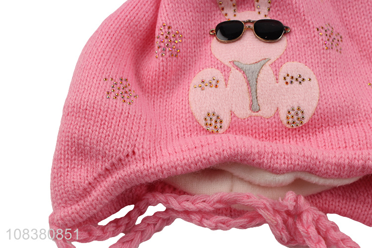 Unique Design Kids Earmuffs Hat Knitted Hat Winter Hat